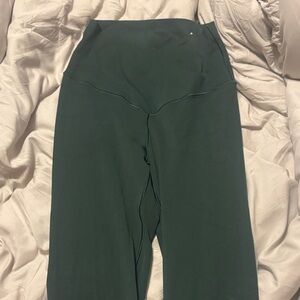 aerie Forest Green Leggings Size Small Flare worn twice